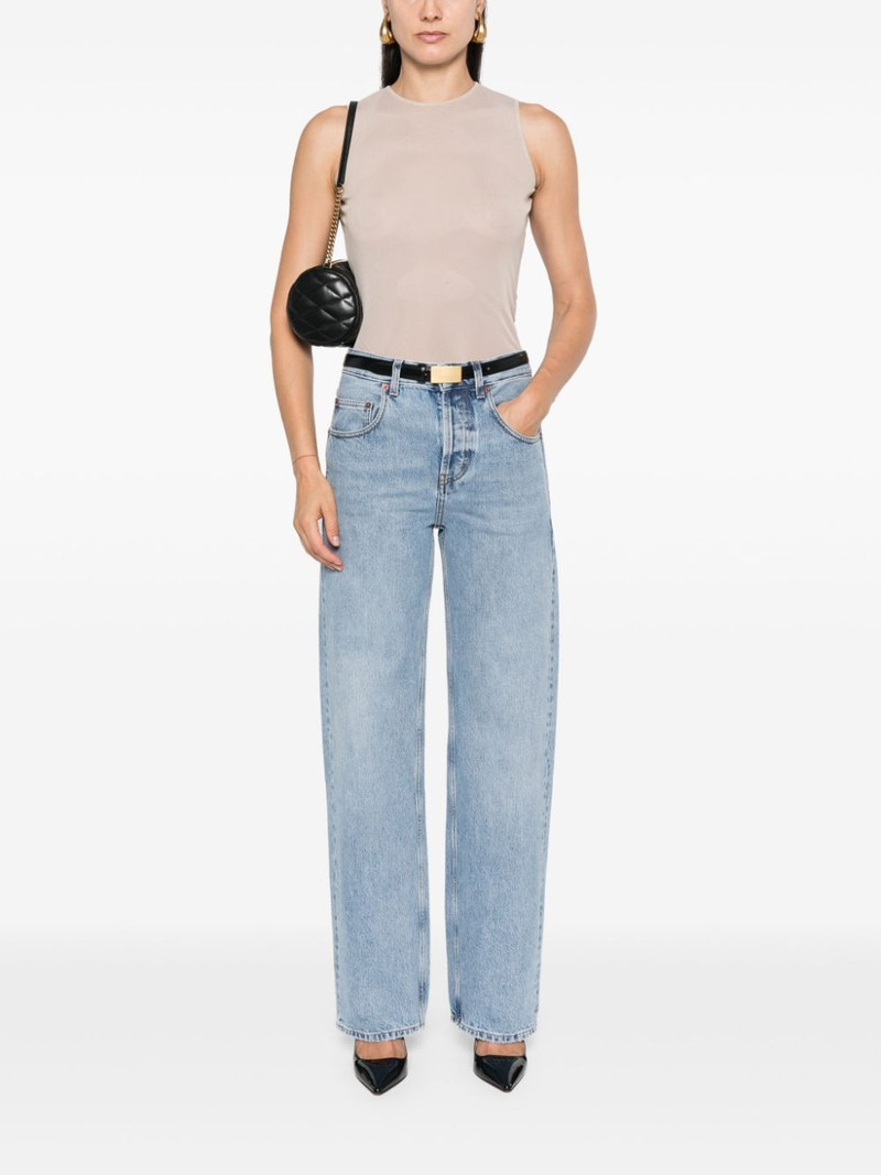 SAINT LAURENT washed straight leg jeans outlook