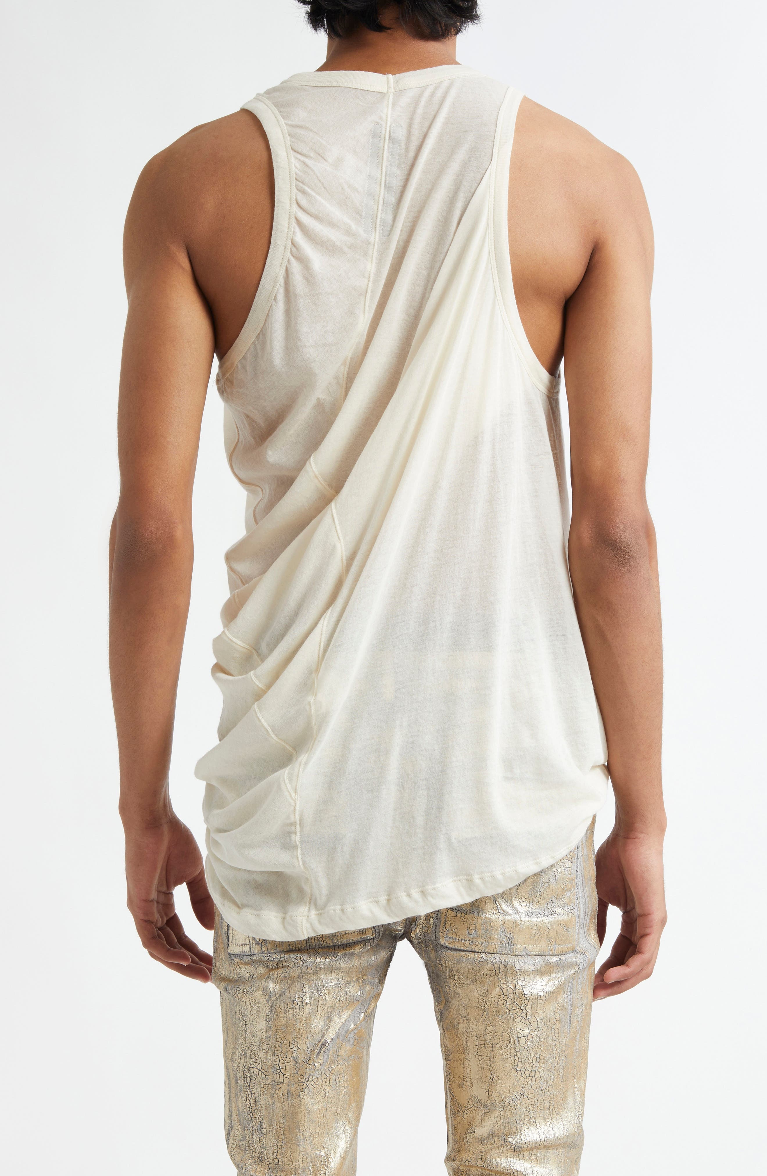 Rick Owens Anthem Draped Tank in Natural at Nordstrom - 3