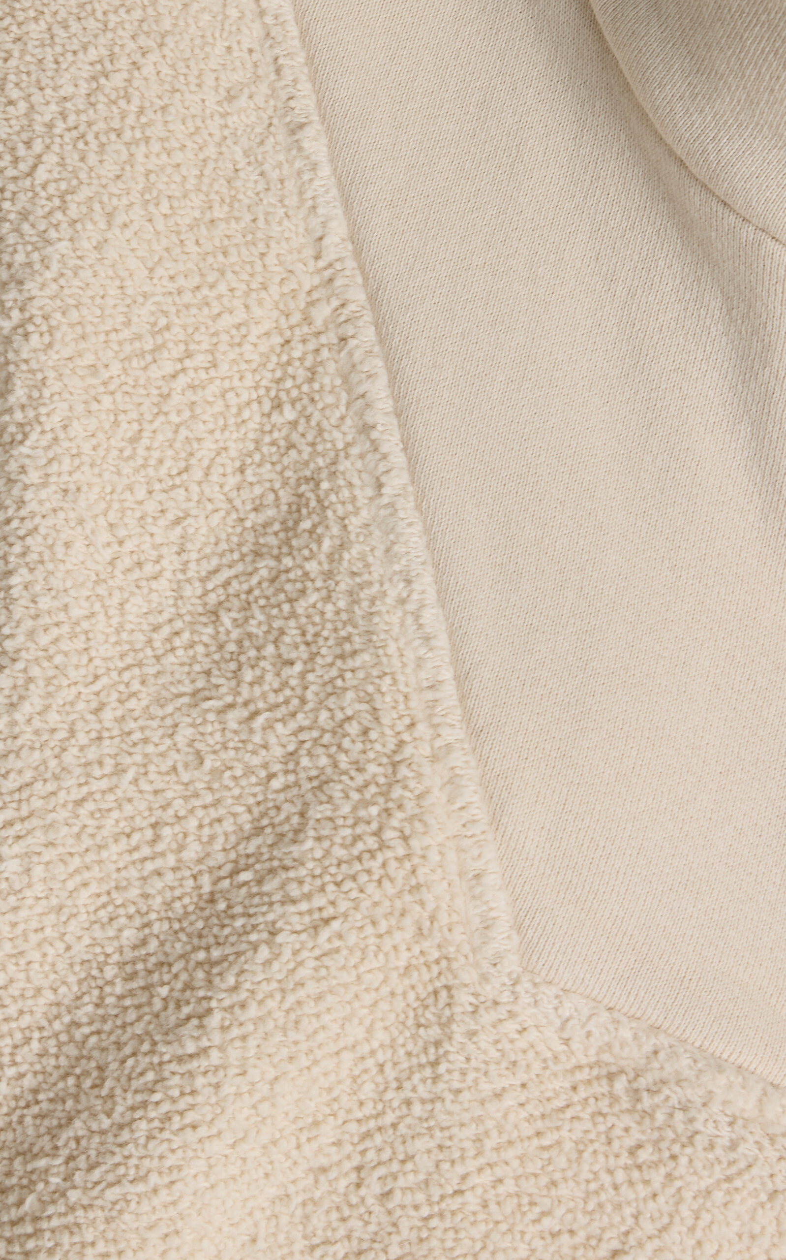 Haley Cropped Half-Zip Cotton Sweatshirt ivory - 5