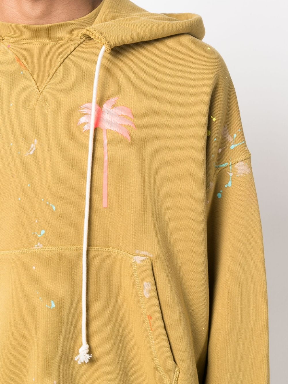 paint-splatter palm-tree hoodie - 5