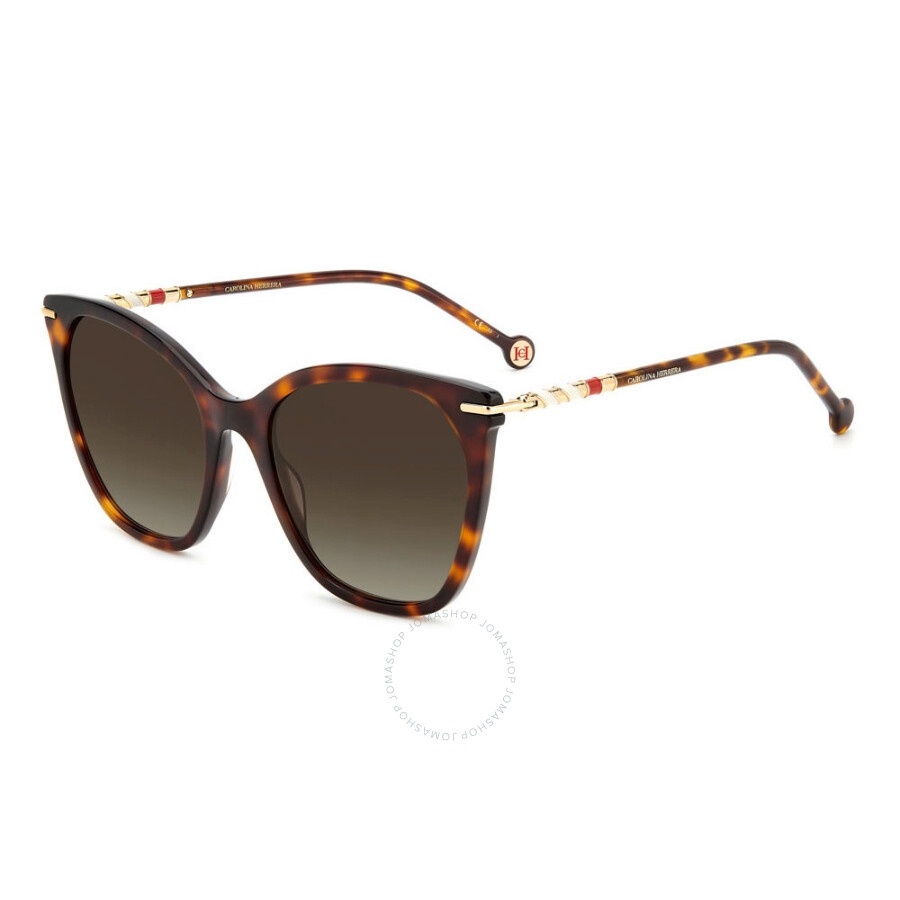 Carolina Herrera Brown Gradient Butterfly Ladies Sunglasses HER 0091/S 005L/HA 56 - 1