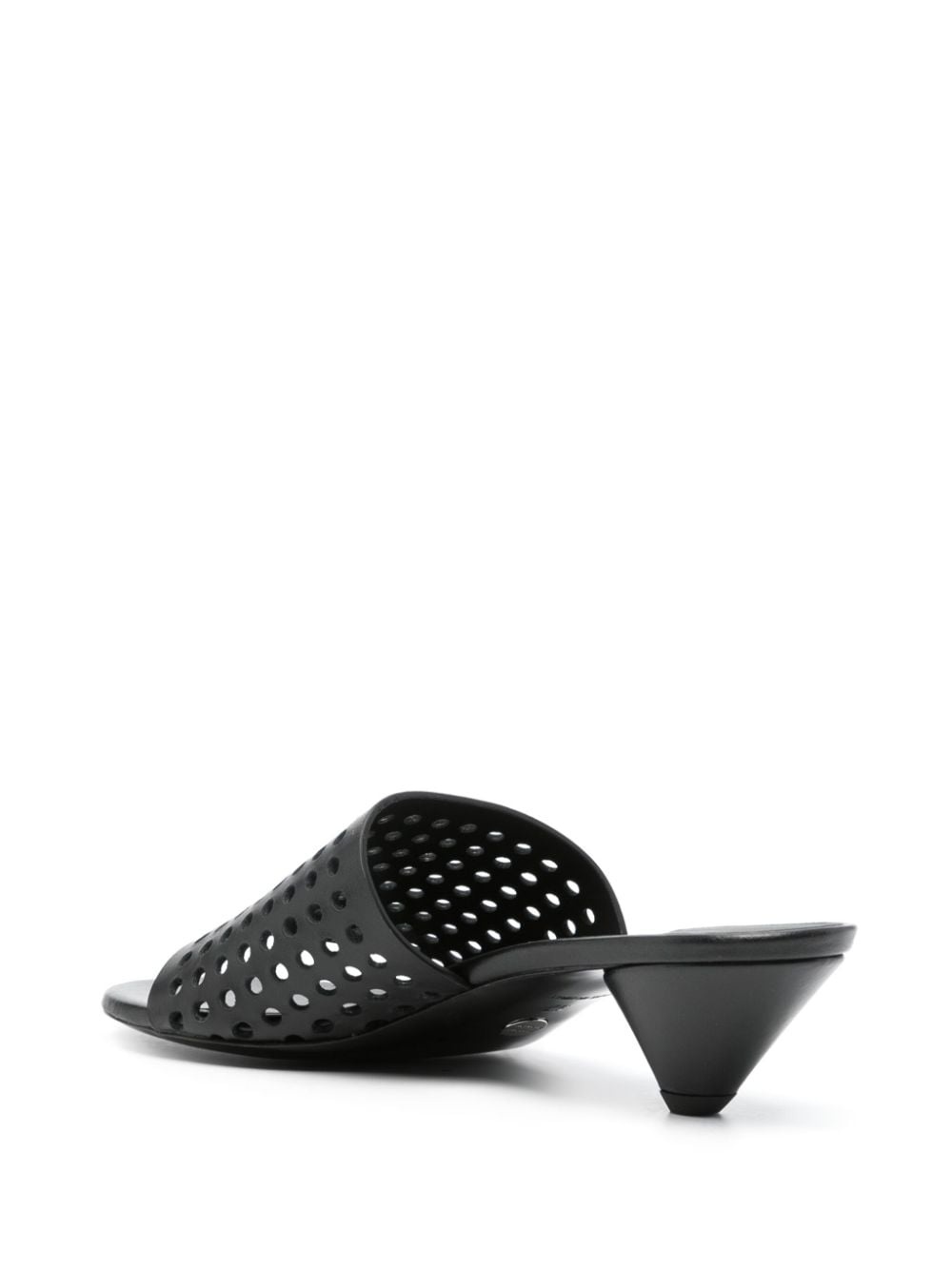 50mm perforated leather mules - 3