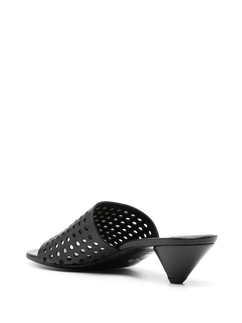 50mm perforated leather mules 3