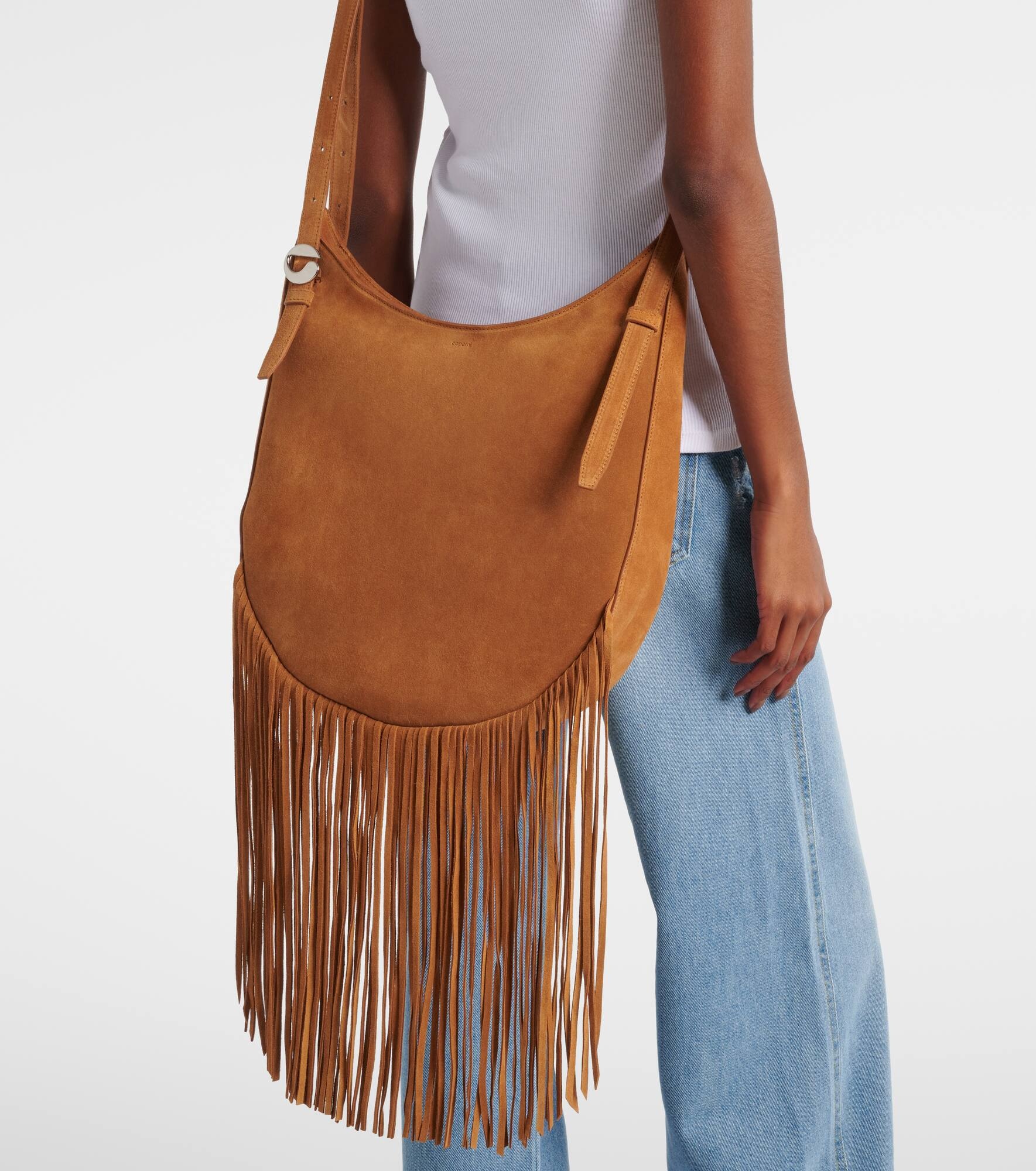 Fringed suede shoulder bag - 2