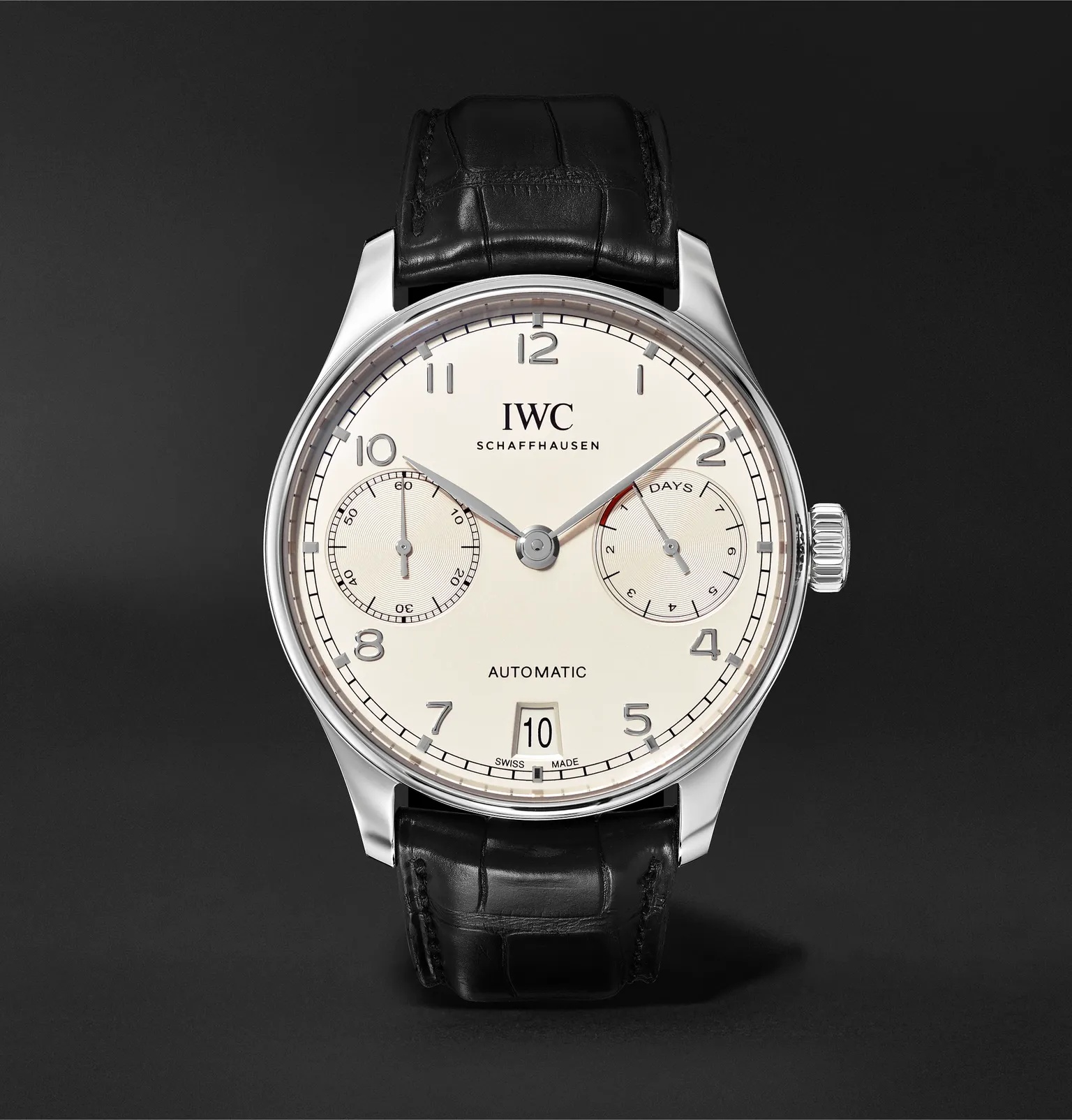 Portugieser Automatic 42.3mm Stainless Steel and Alligator Watch - 1