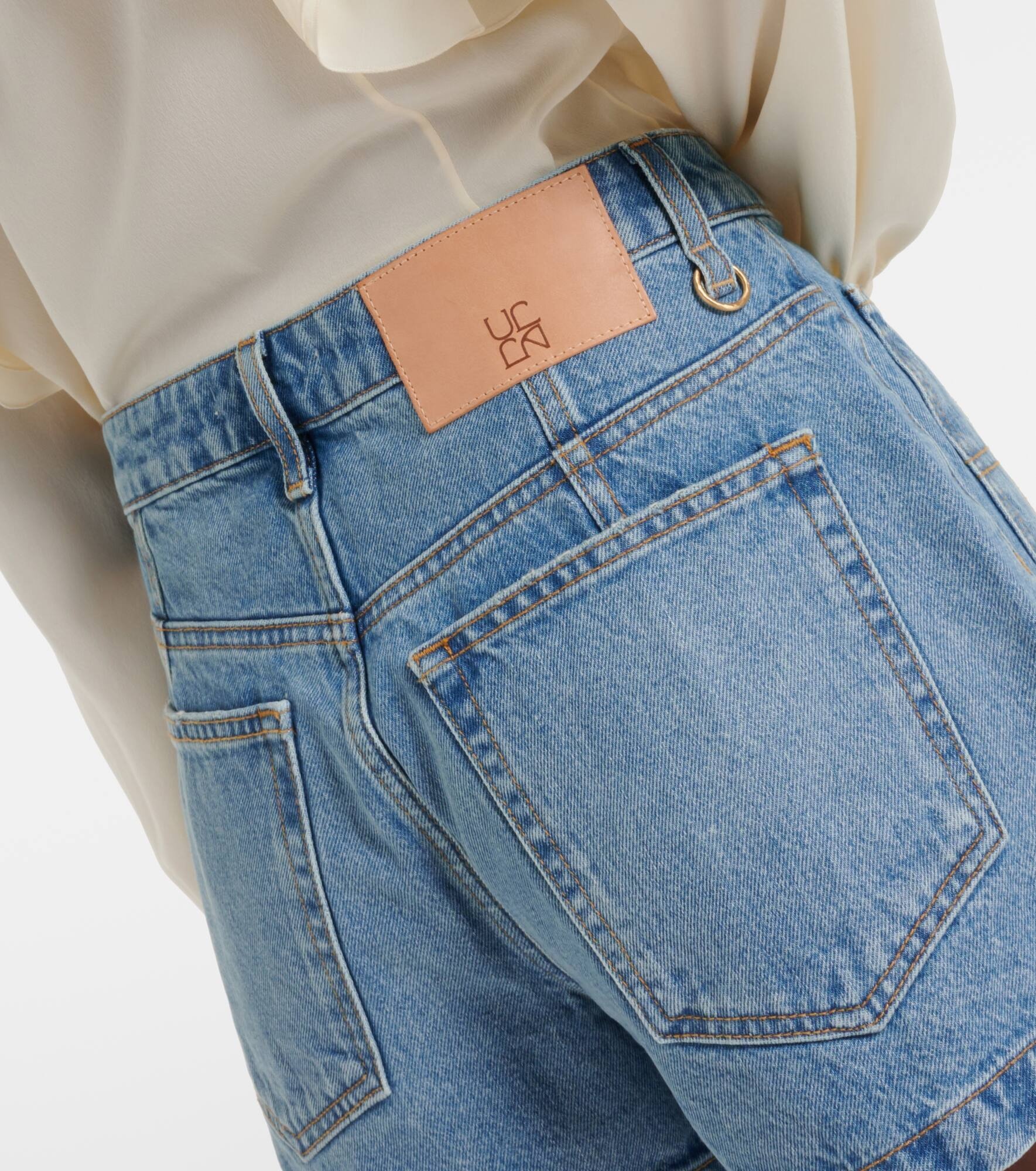 High-rise denim shorts - 5
