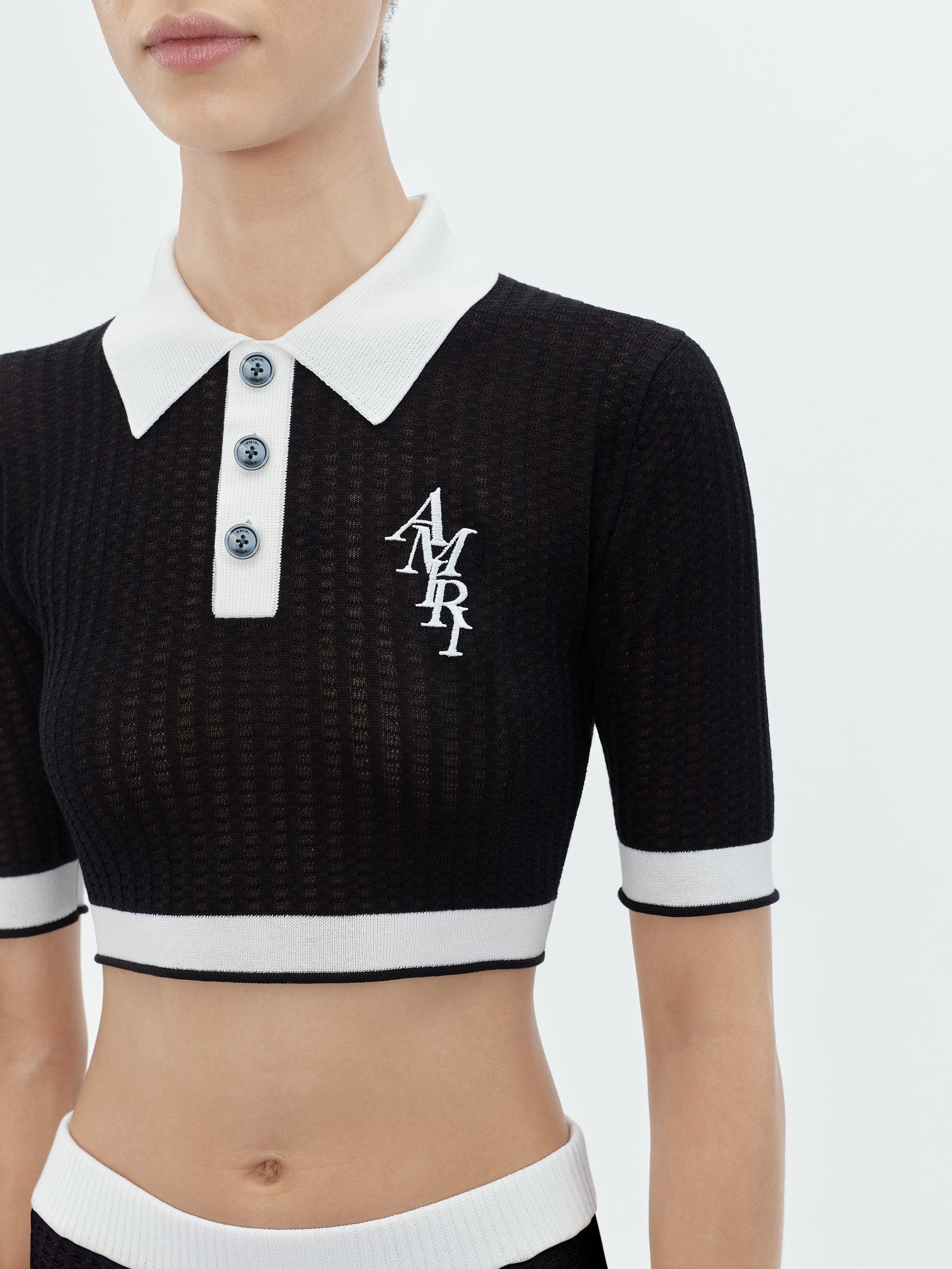 VERTICAL AMIRI KNIT POLO - 6
