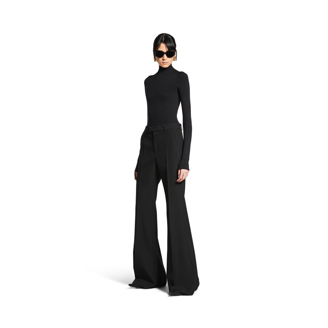 Women's Flared Pants in Black - 2
