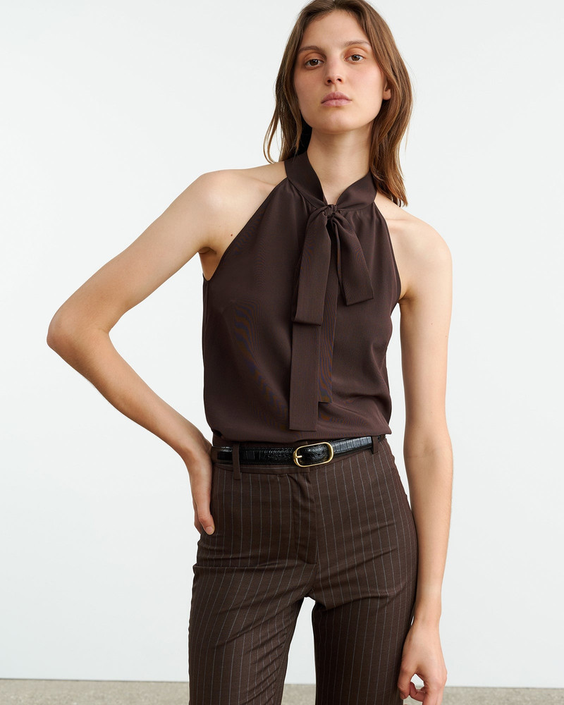 NILI LOTAN ZELIE SILK HALTER outlook