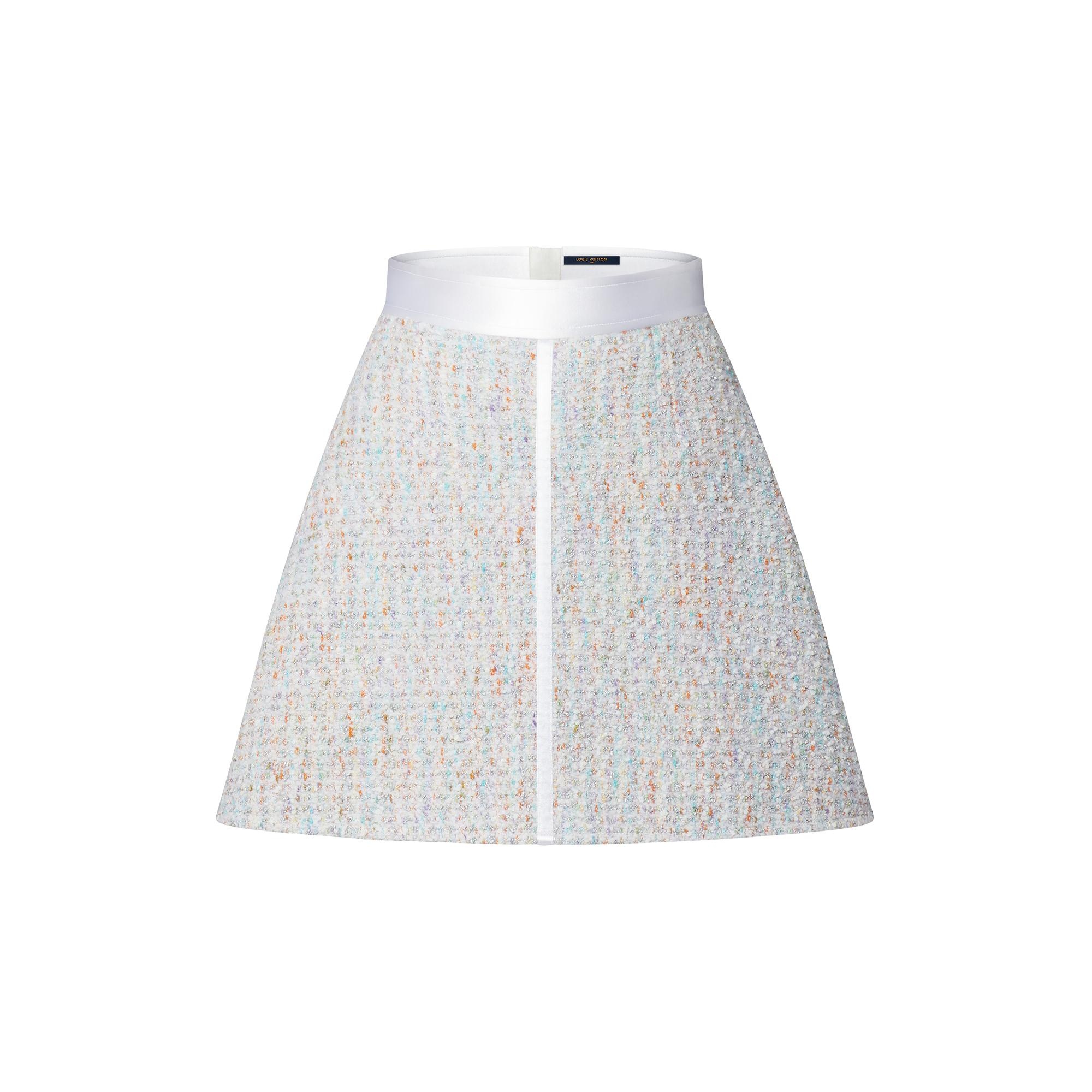 Stardust Lurex Tweed A-Line Mini Skirt - 1
