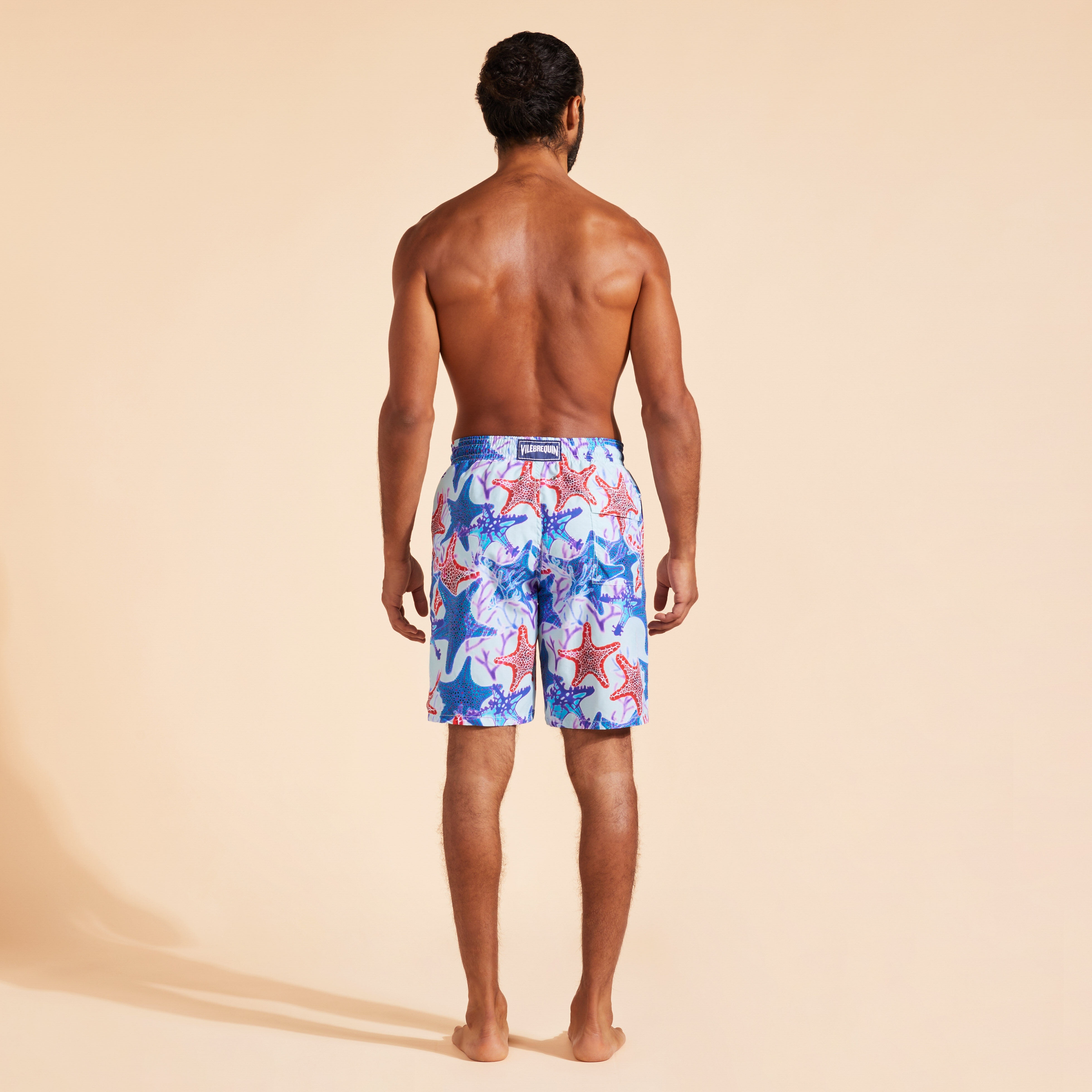 Men Long Swim Trunks Glowed Stars - 4