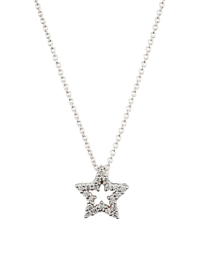 Women's Tiny Treasures 18K White Gold & 0.18 TCW Diamond Star Pendant Necklace - White Gold 1
