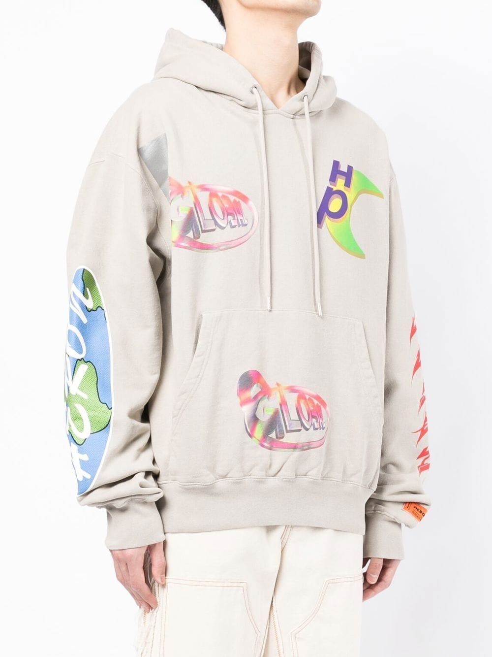 logo-print hoodie - 3