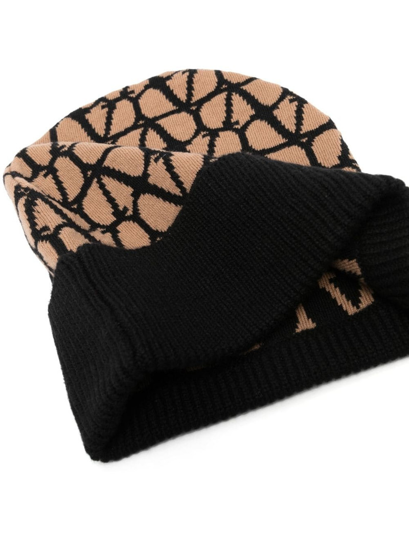 Valentino Toile Iconographe cashmere beanie outlook