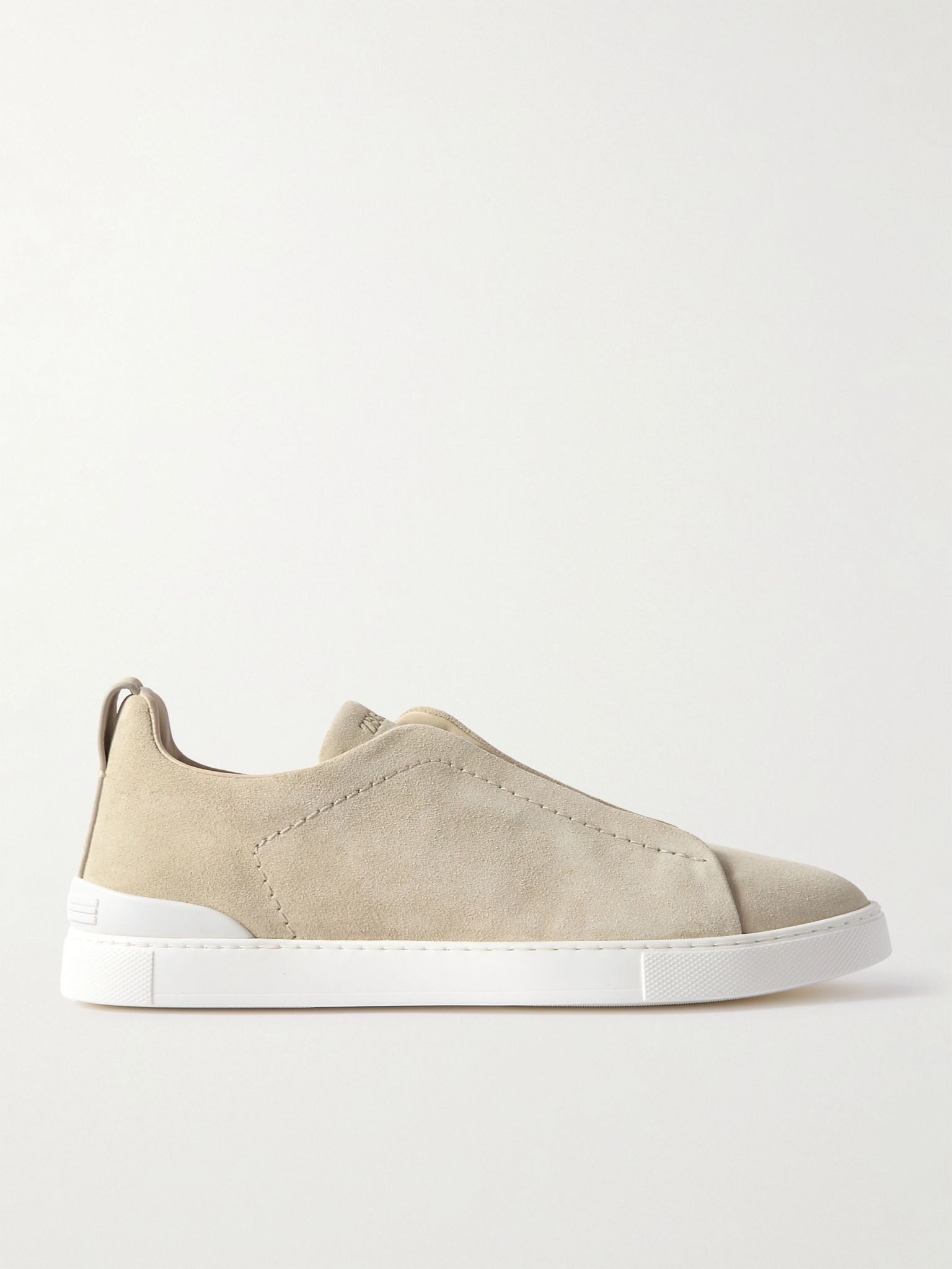 Triple Stitch™ Suede Slip-On Sneakers Cream - 1