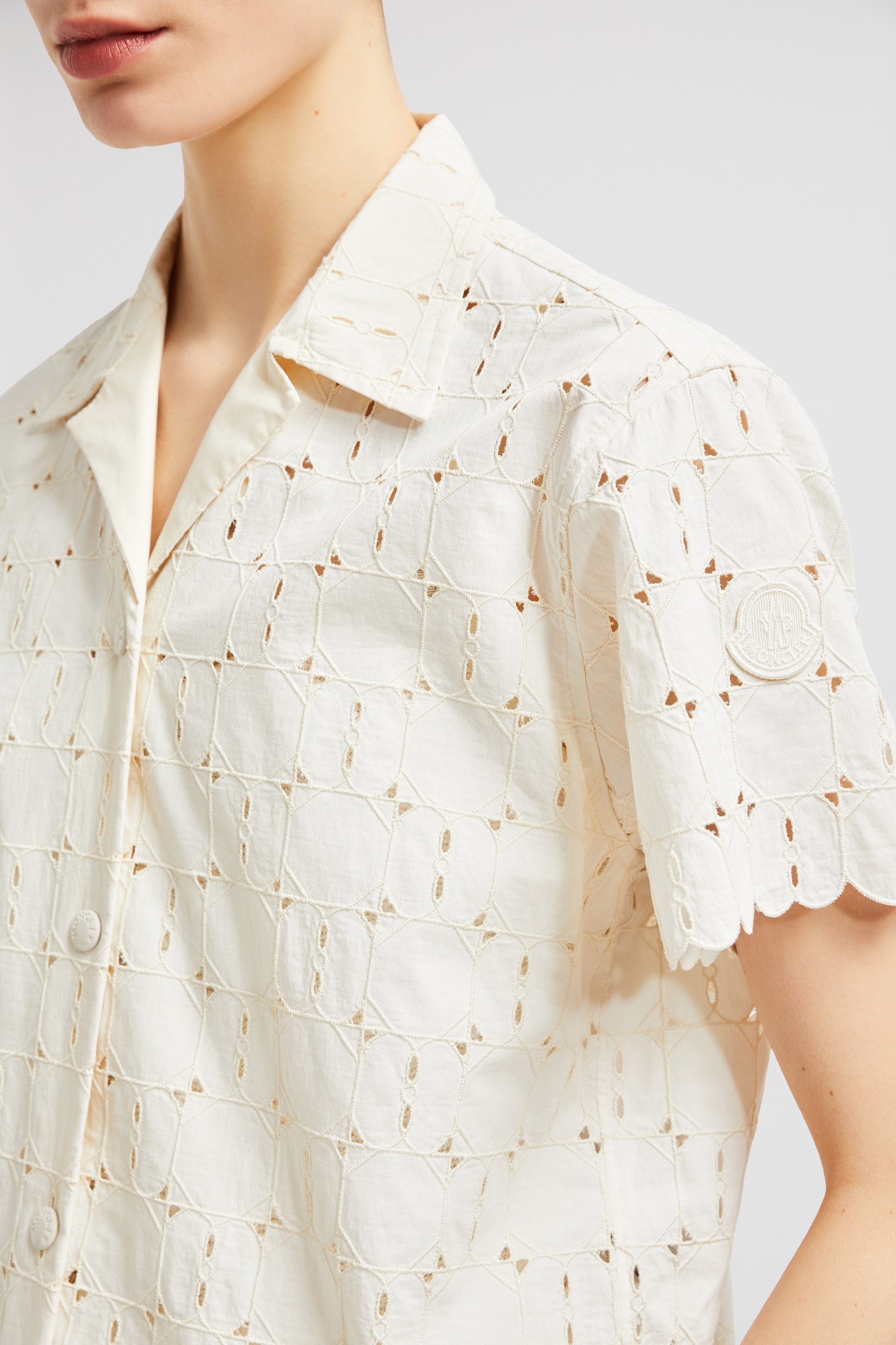Broderie Anglaise Short Sleeve Shirt - 6