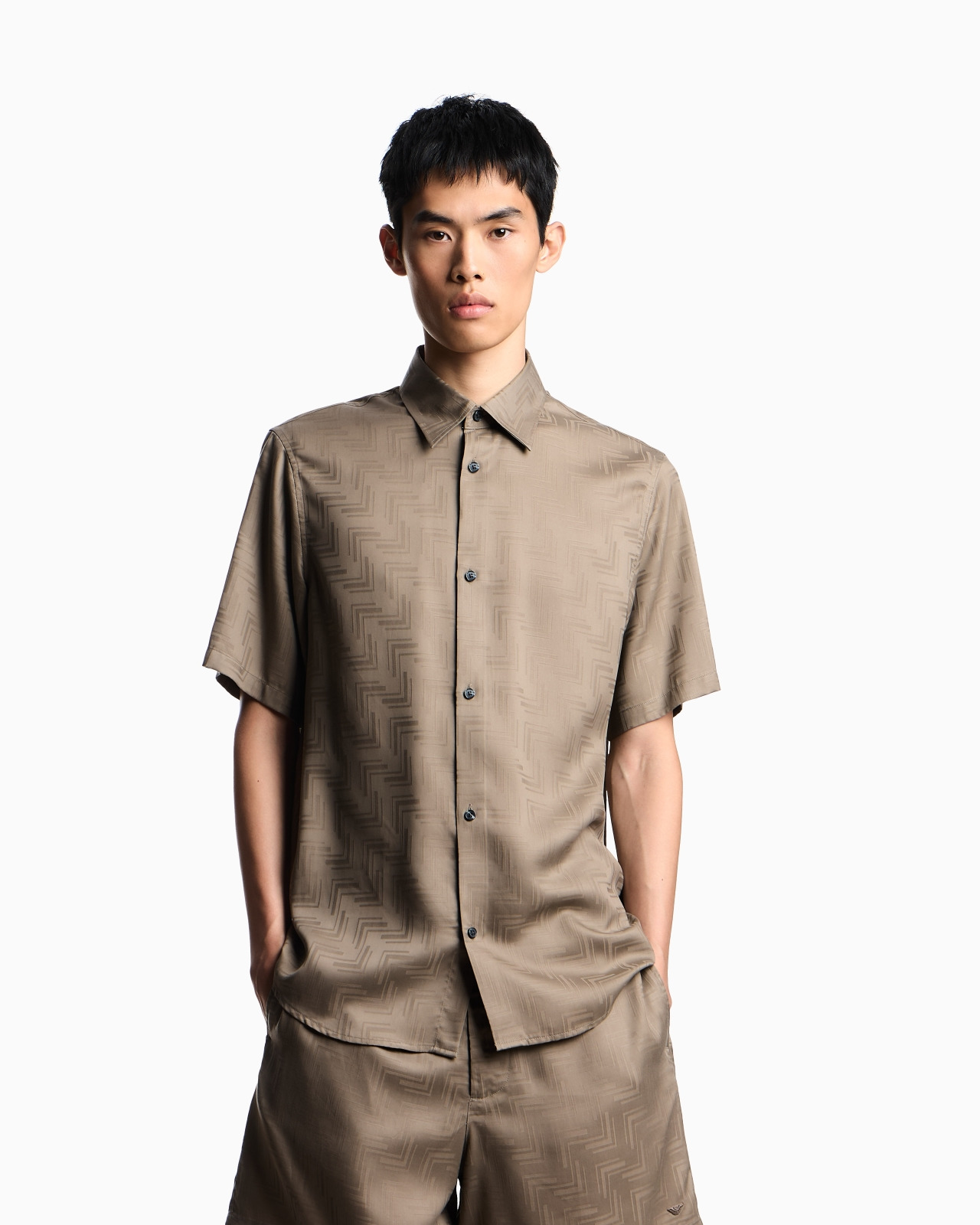 ASV SHORT-SLEEVED SHIRT IN JACQUARD LYOCELL - 4