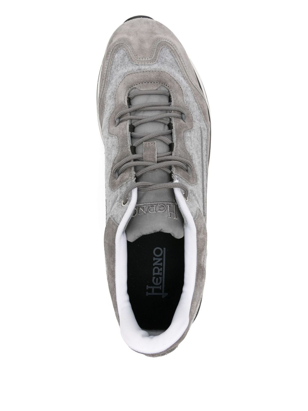 suede panelled sneakers - 4