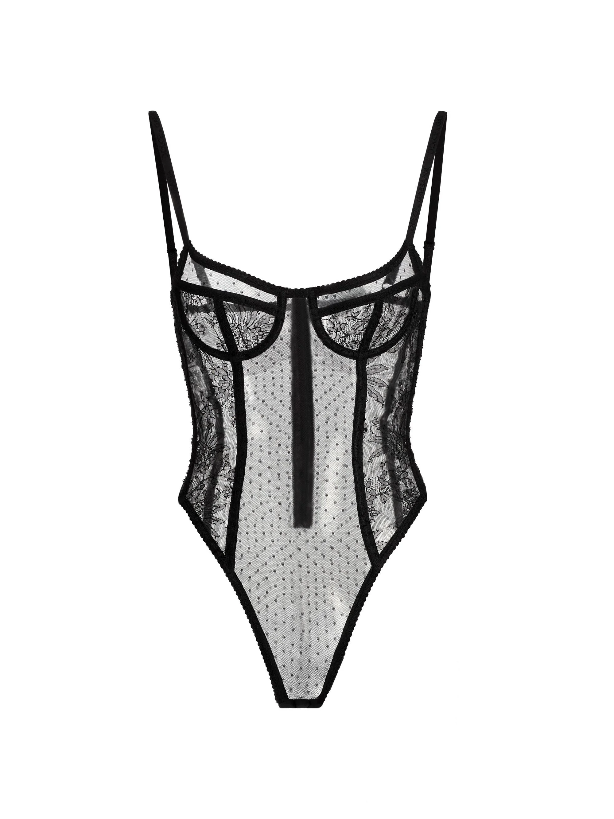 Women's Body Body Lace Bodysuit - Black - 1