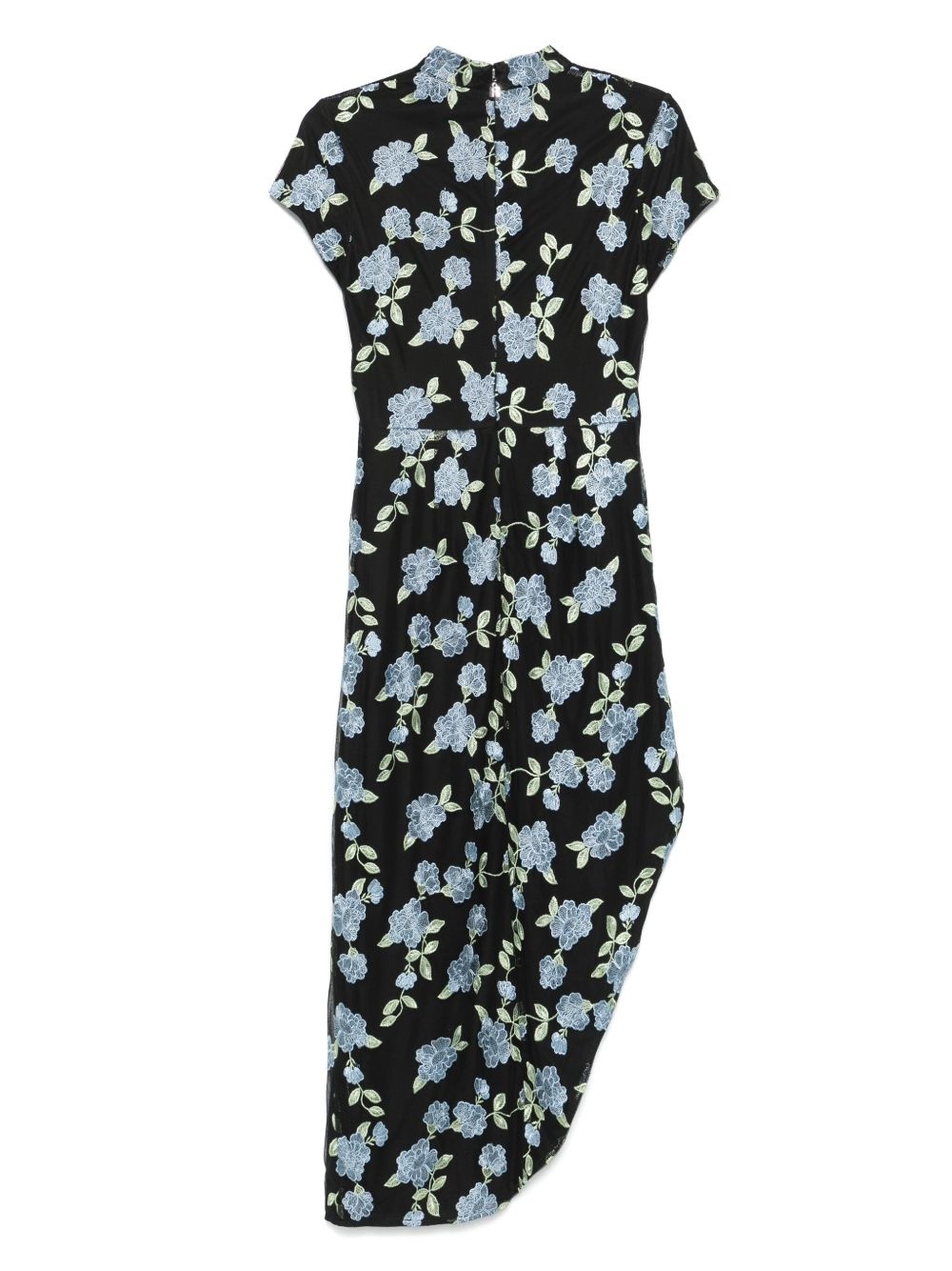 mesh asymmetric maxi dress - 2