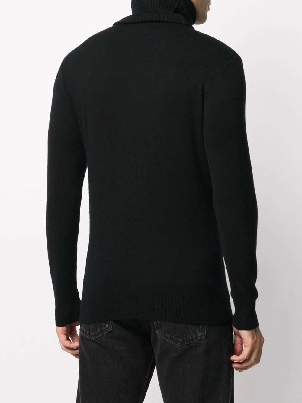 embossed-logo roll-neck jumper - 5