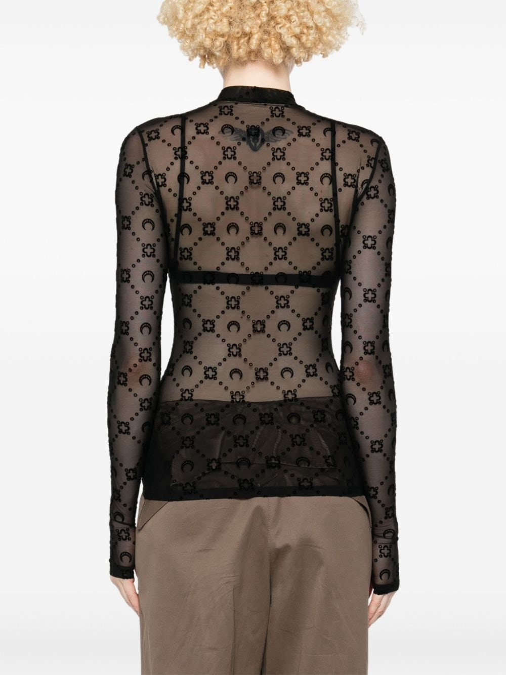 Monogram high-neck top - 3