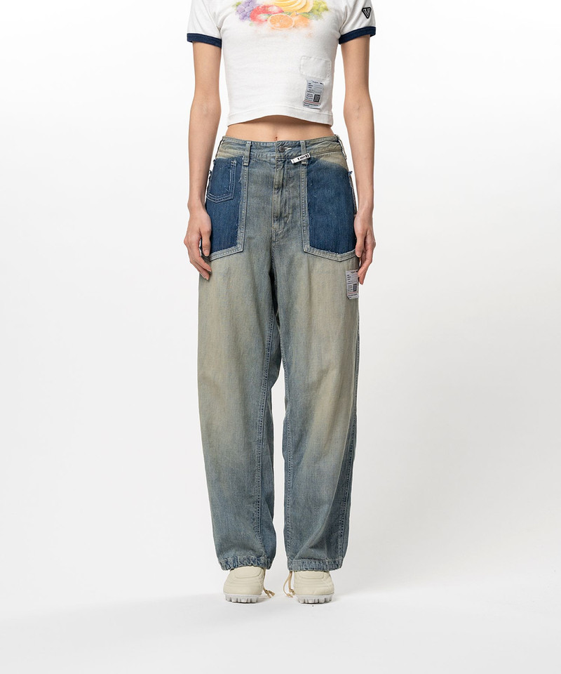 Cut-Out Pocket Denim Pants 17