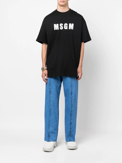 MSGM logo-print short-sleeved T-shirt outlook