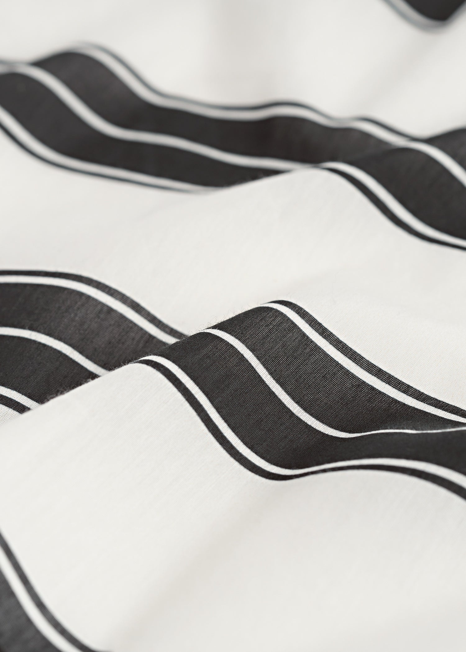 Striped cotton silk bandana black/white - 5