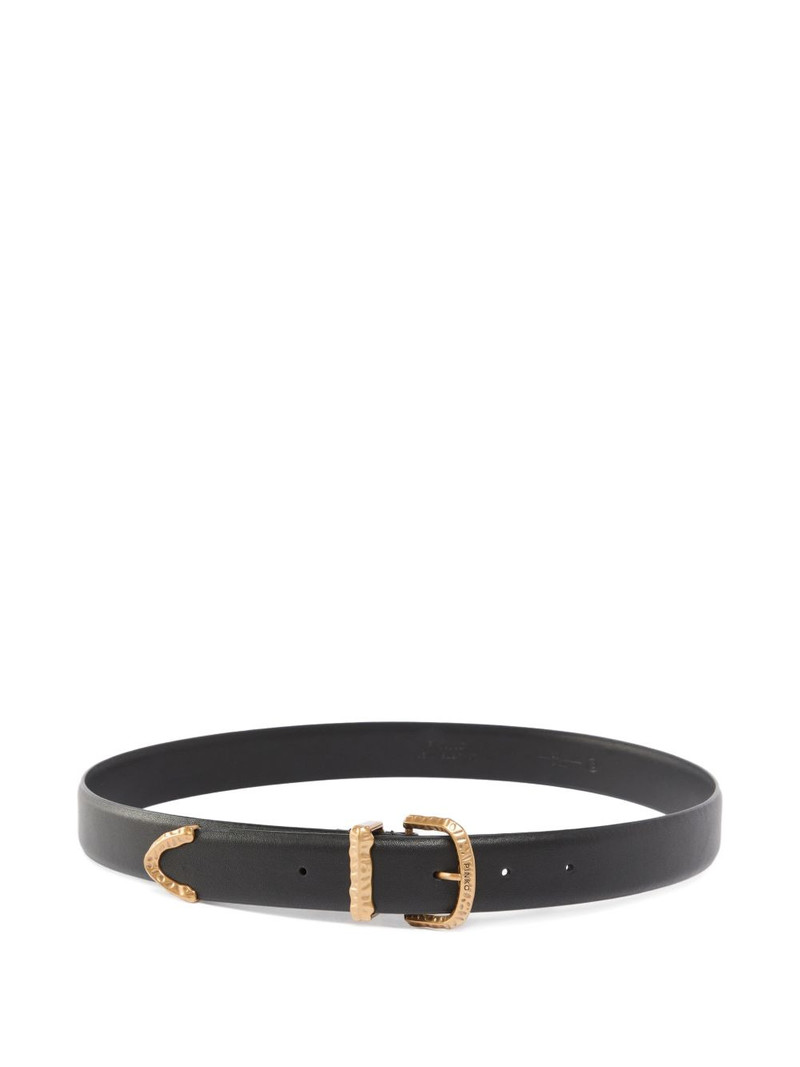 buckled leather belt 1