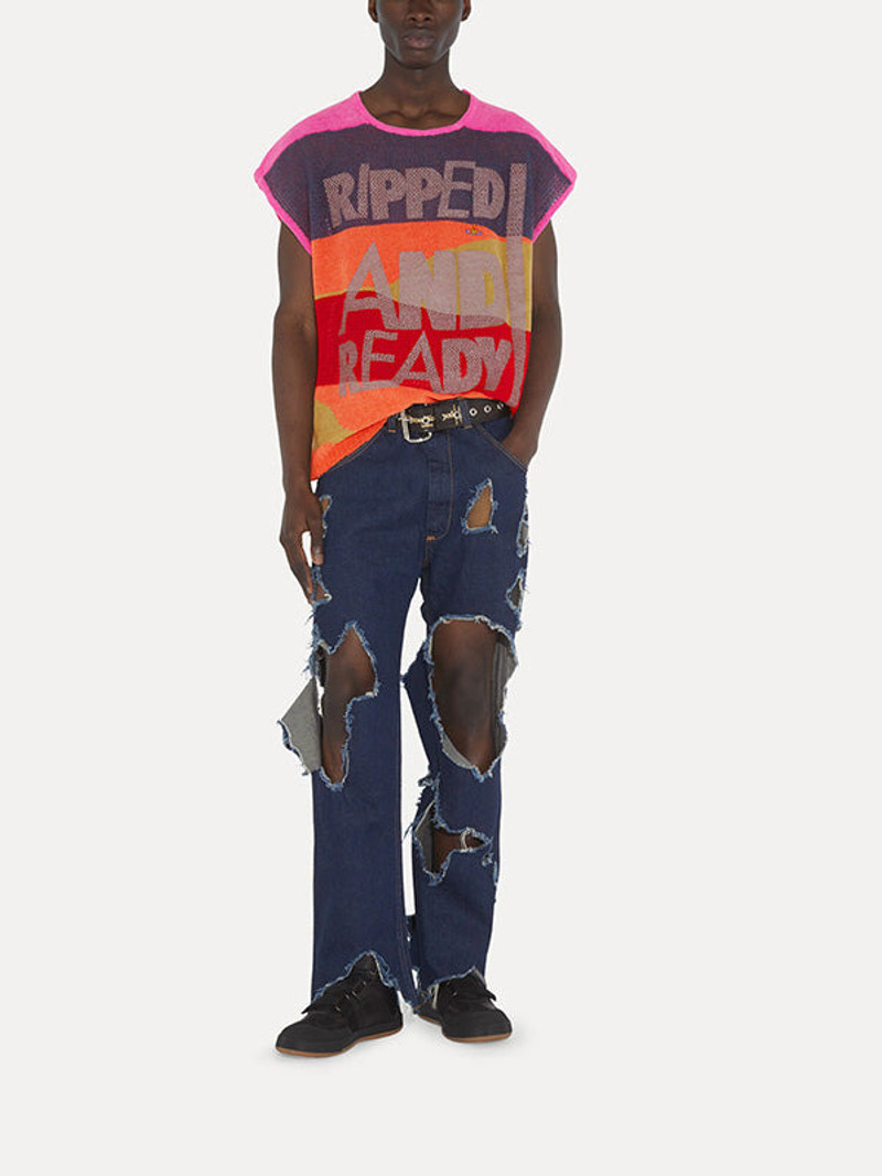DISTRESSED VEST - MULTI 3