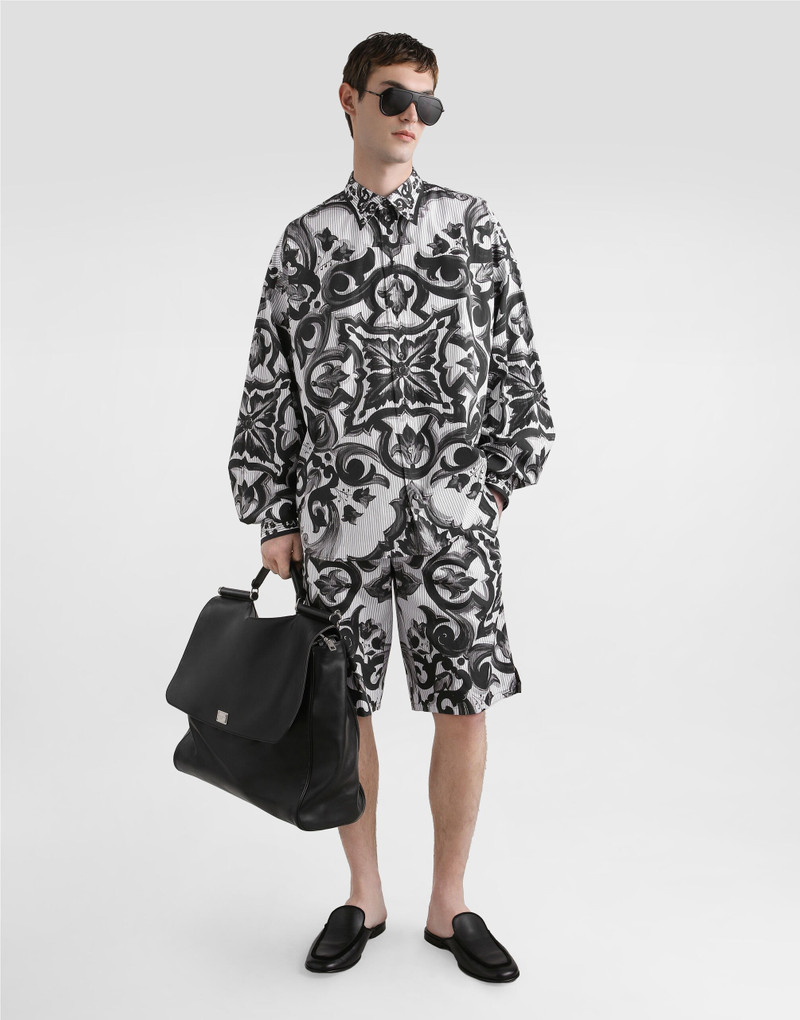 Dolce & Gabbana Majolica-print poplin trousers outlook