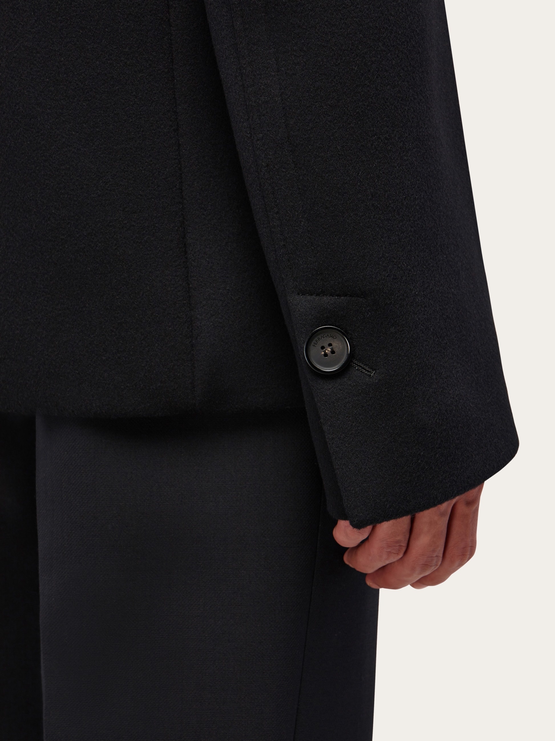 Wool and cashmere peacoat - 9