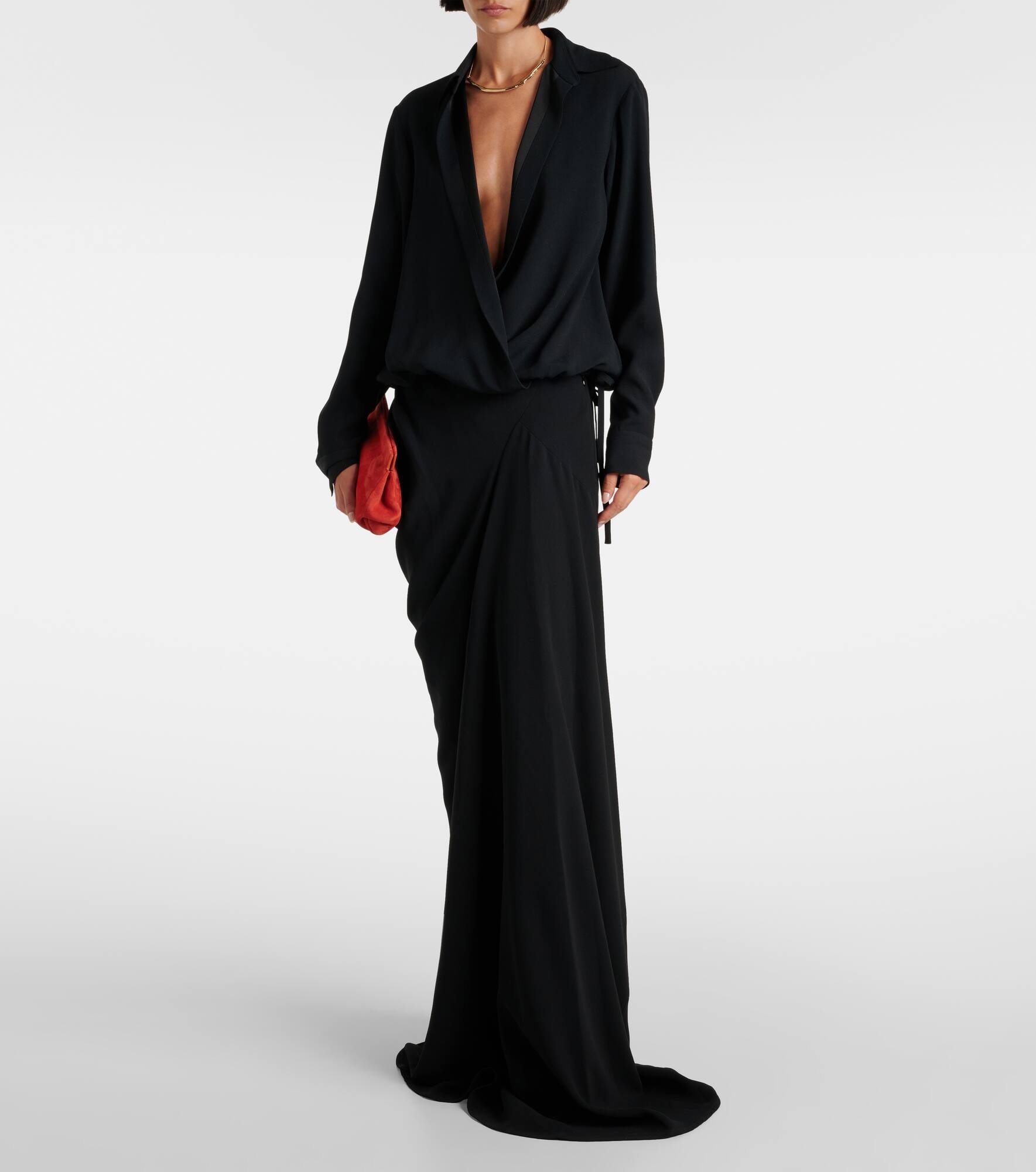 Draped maxi skirt - 6