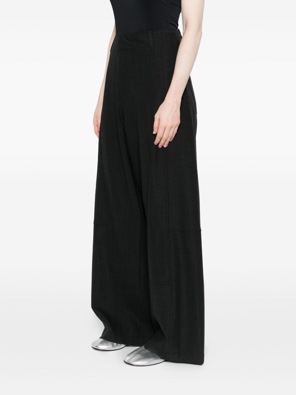 panelled straight-leg trousers - 3