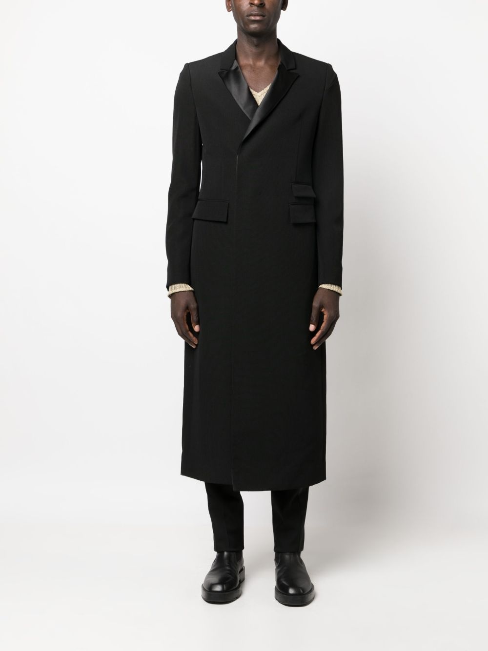 double-breasted wool midi coat - 2