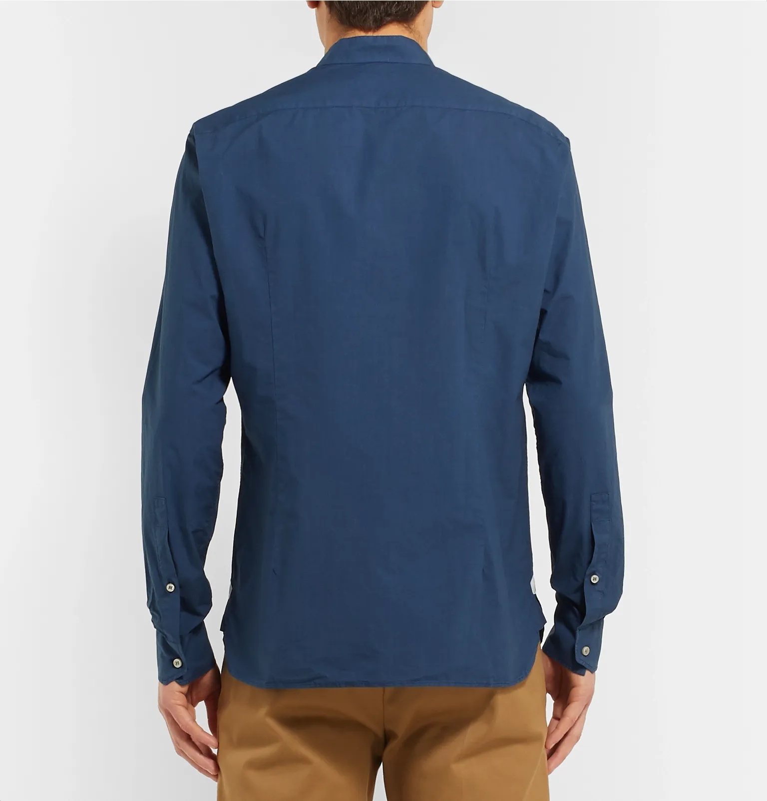 Alvin Slim-Fit Grandad-Collar Cotton Shirt - 5