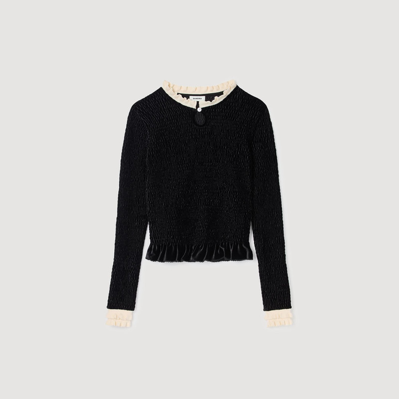 SMOCKED LONG-SLEEVED SHIRT 1
