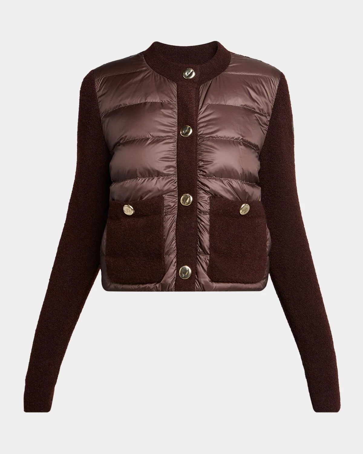 Virgin Wool Down-Fill Combo Cardigan - 1