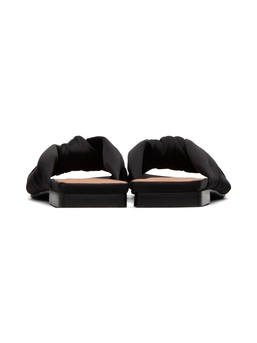 GANNI Black Soft Knot Mules | REVERSIBLE
