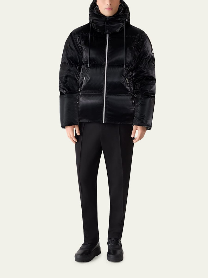 MACKAGE Men's Kent-Glo High-Gloss Hooded Down Jacket outlook