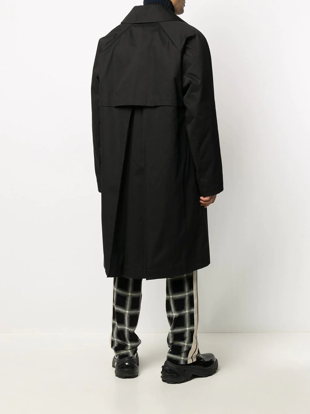 oversized side-tie fastening coat - 4