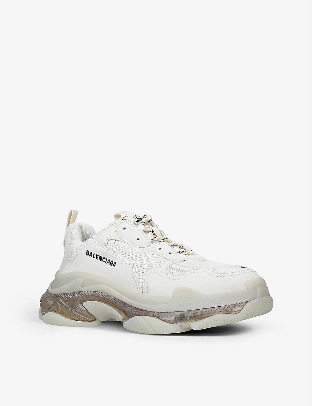 Men's Triple S Clear Sole faux-leather and mesh trainers - 3