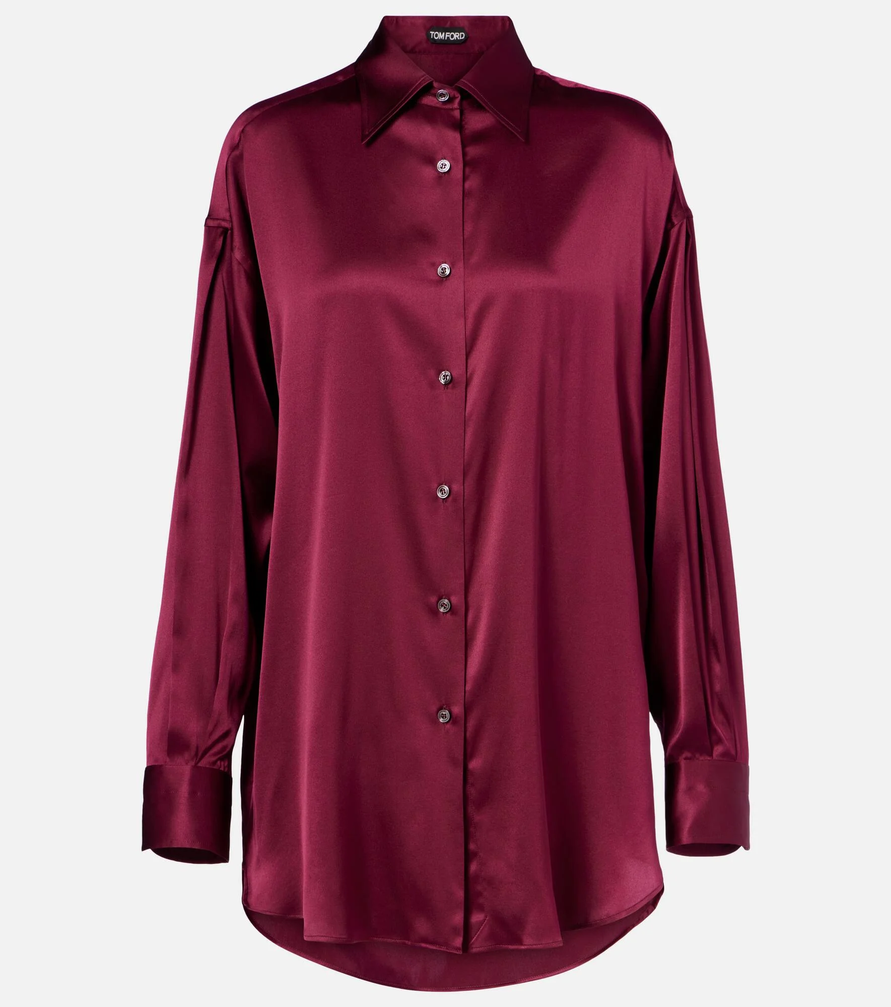 Silk-blend satin shirt - 1
