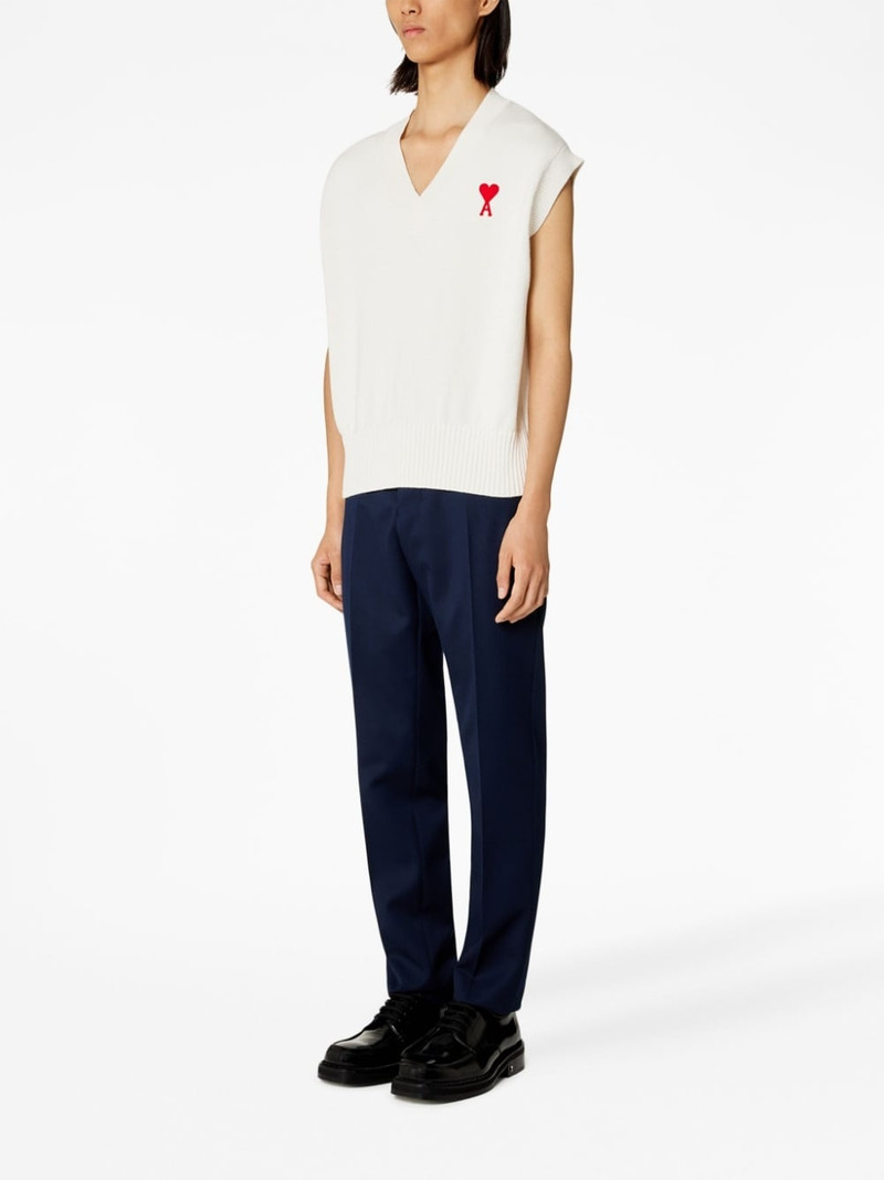AMI Paris chest embroidered-logo knit vest outlook