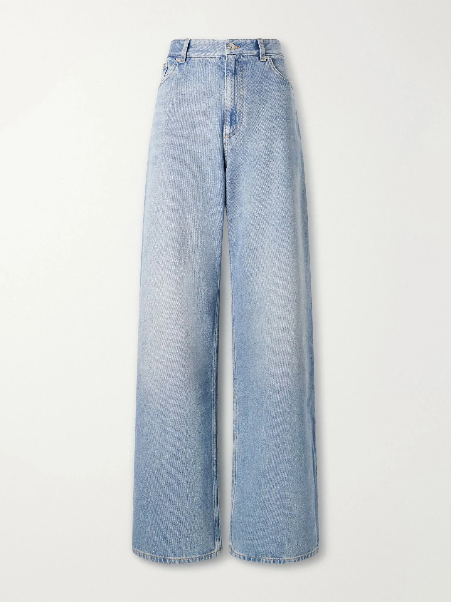 Mid-rise wide-leg jeans Light blue - 1