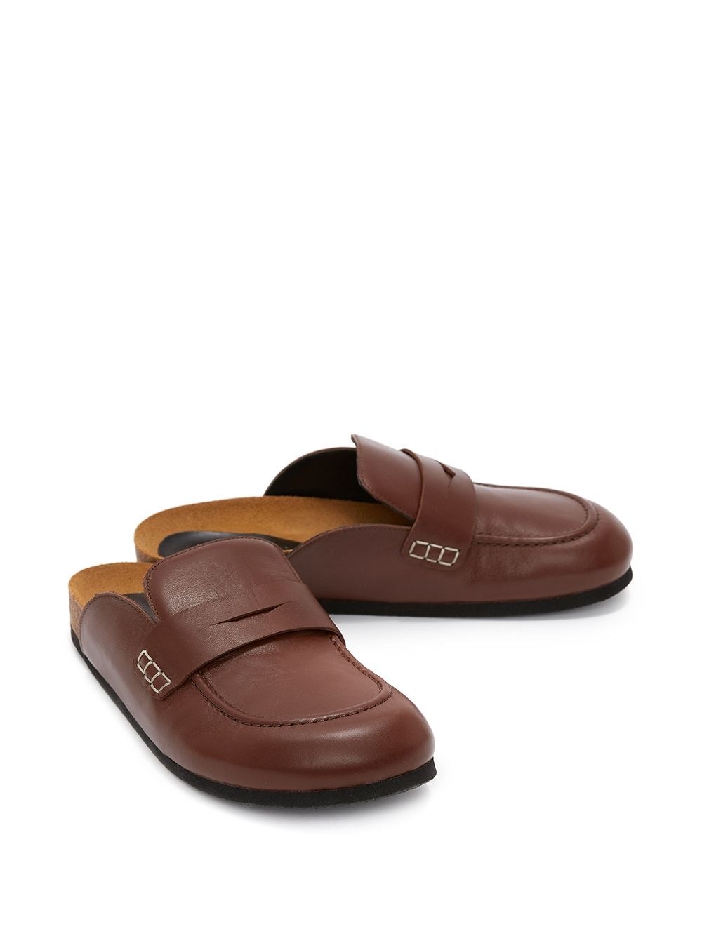 slip-on calf leather loafers - 2