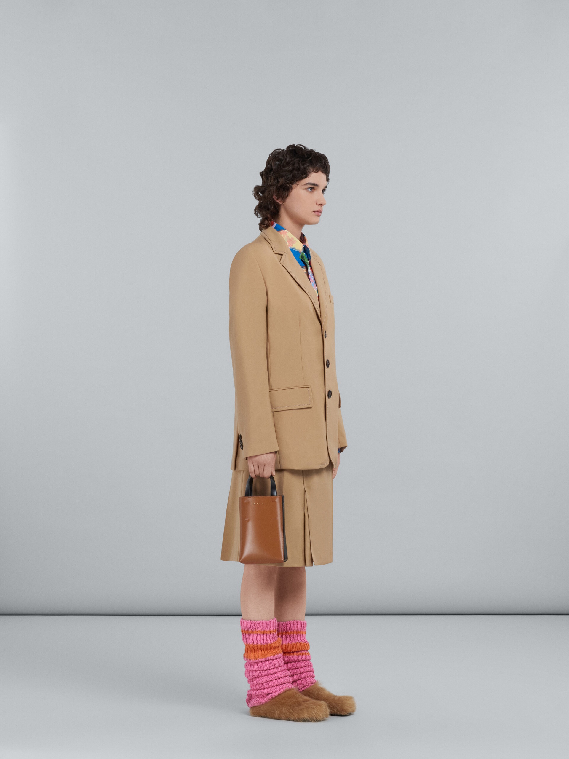 LONG BLAZER IN BEIGE TROPICAL WOOL - 6