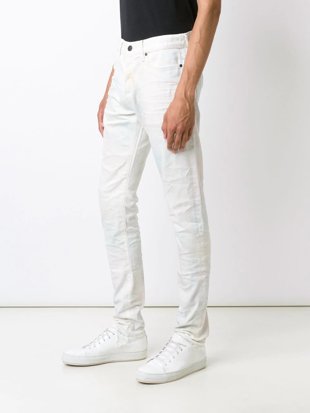 creased slim-fit jeans - 3