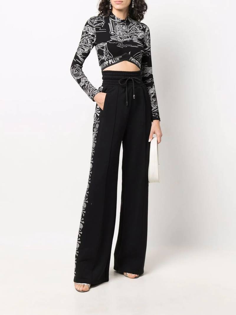 PHILIPP PLEIN graphic logo jogging top outlook